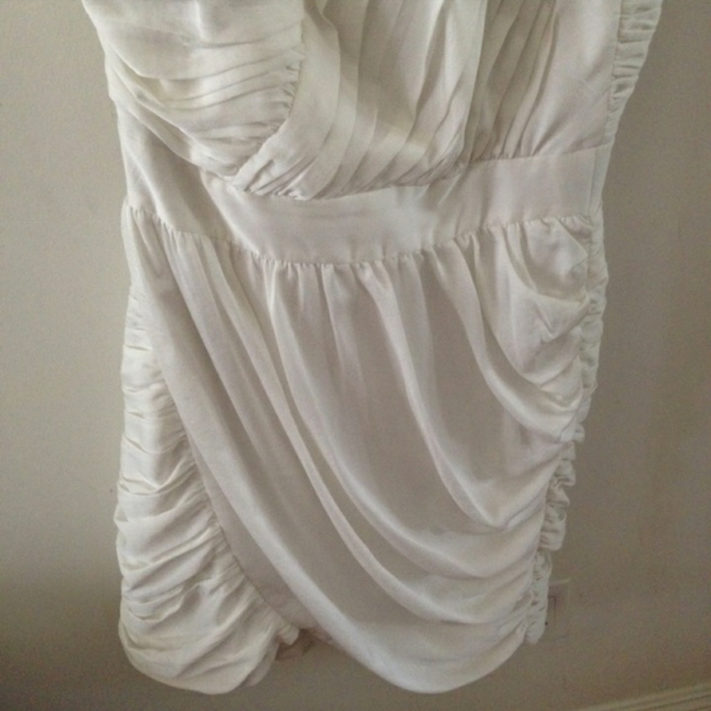 Conscious Collection By H&M White One-Sleeve Dress View 4